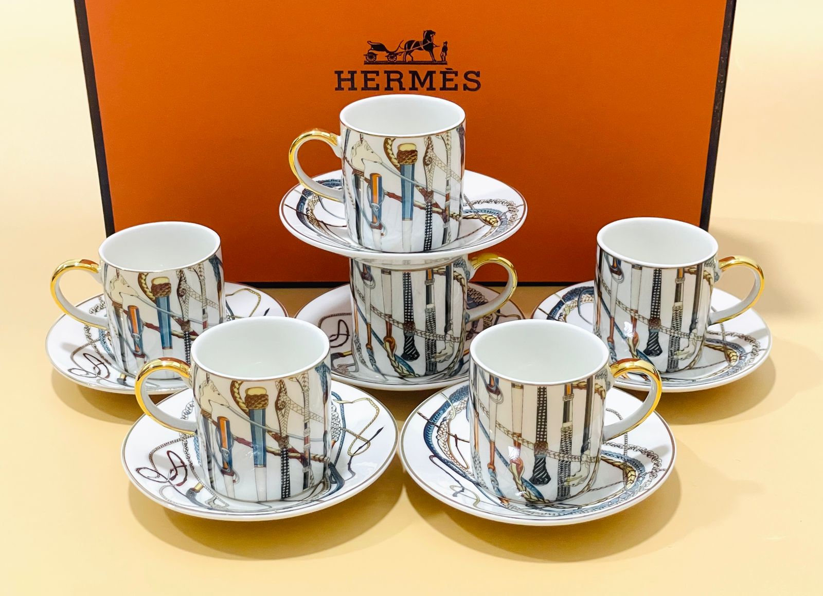 Hermes Turkish coffee set of 6